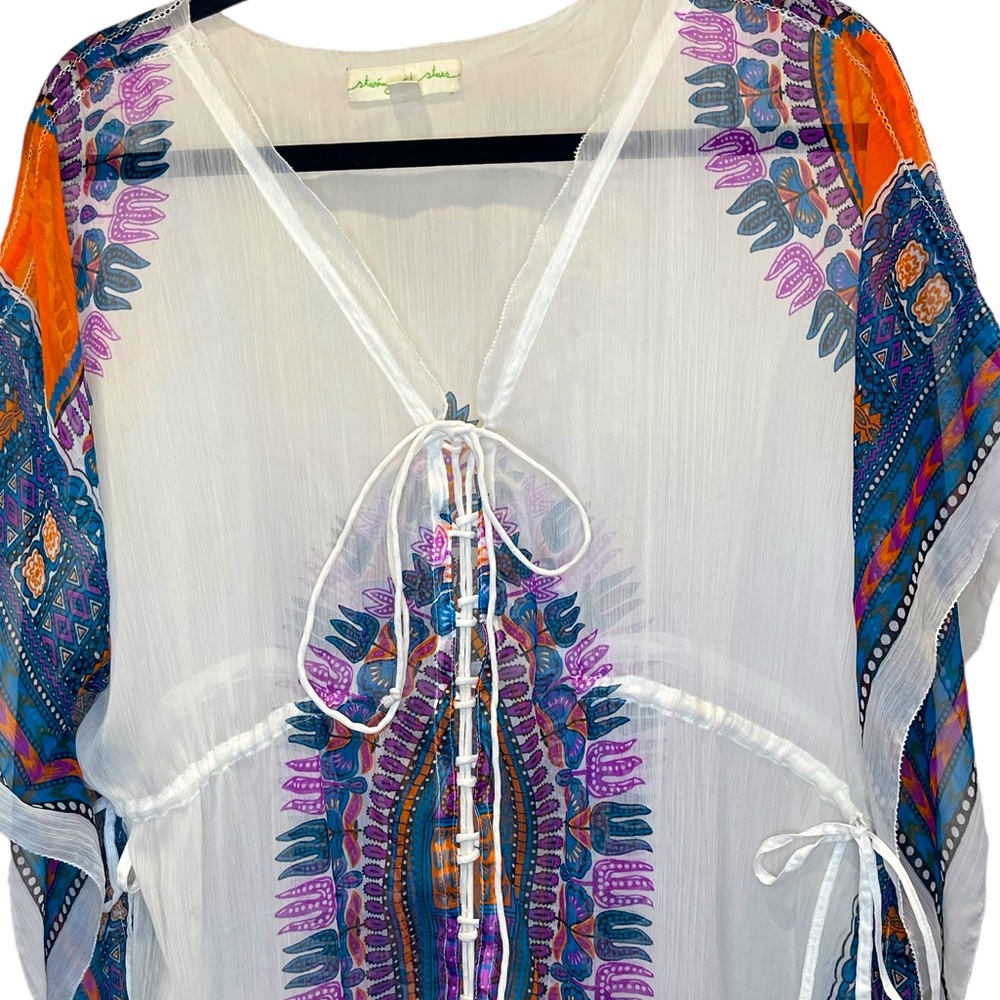 Staring at Stars-Resort Wear Sheer Coverup